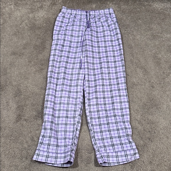Aria Purple Plaid Fleece Pajama Set SIZE S - Picture 5 of 7
